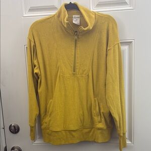 Offline terry cloth Yellow Half-Zip Sweater size XS
